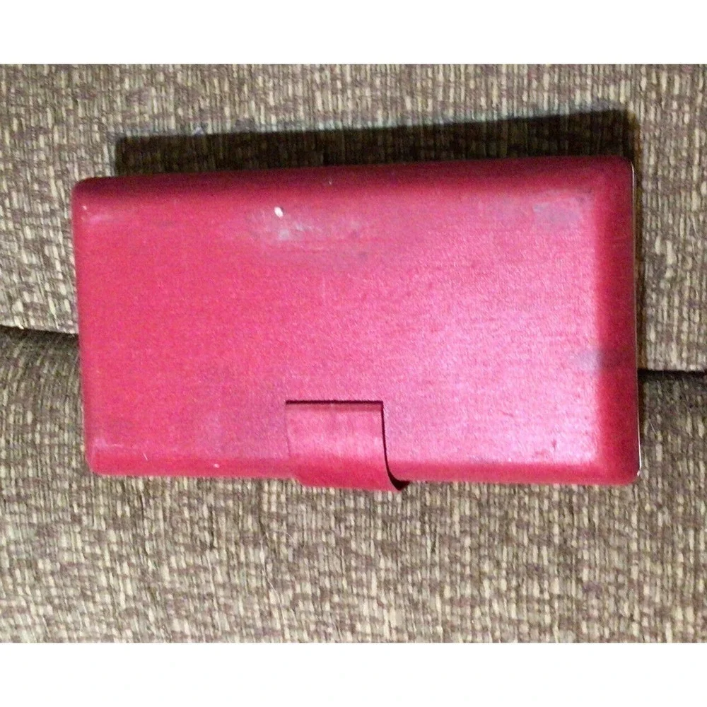 Travel jewelry case snap closure lovely red 16 separate sections